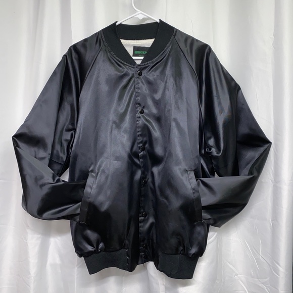 Vintage Satin Jacket - Embroidered Tiger - Black - Rockabilly - Men's XL - USA - Picture 2 of 9